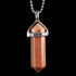 Red Sandstone Gemstone Pendant Necklace